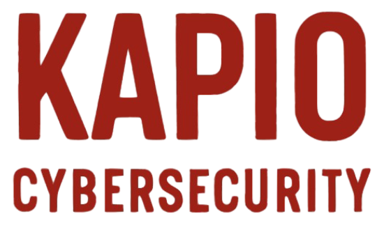 Kapio Cybersecurity logo (pueo + wordmark)